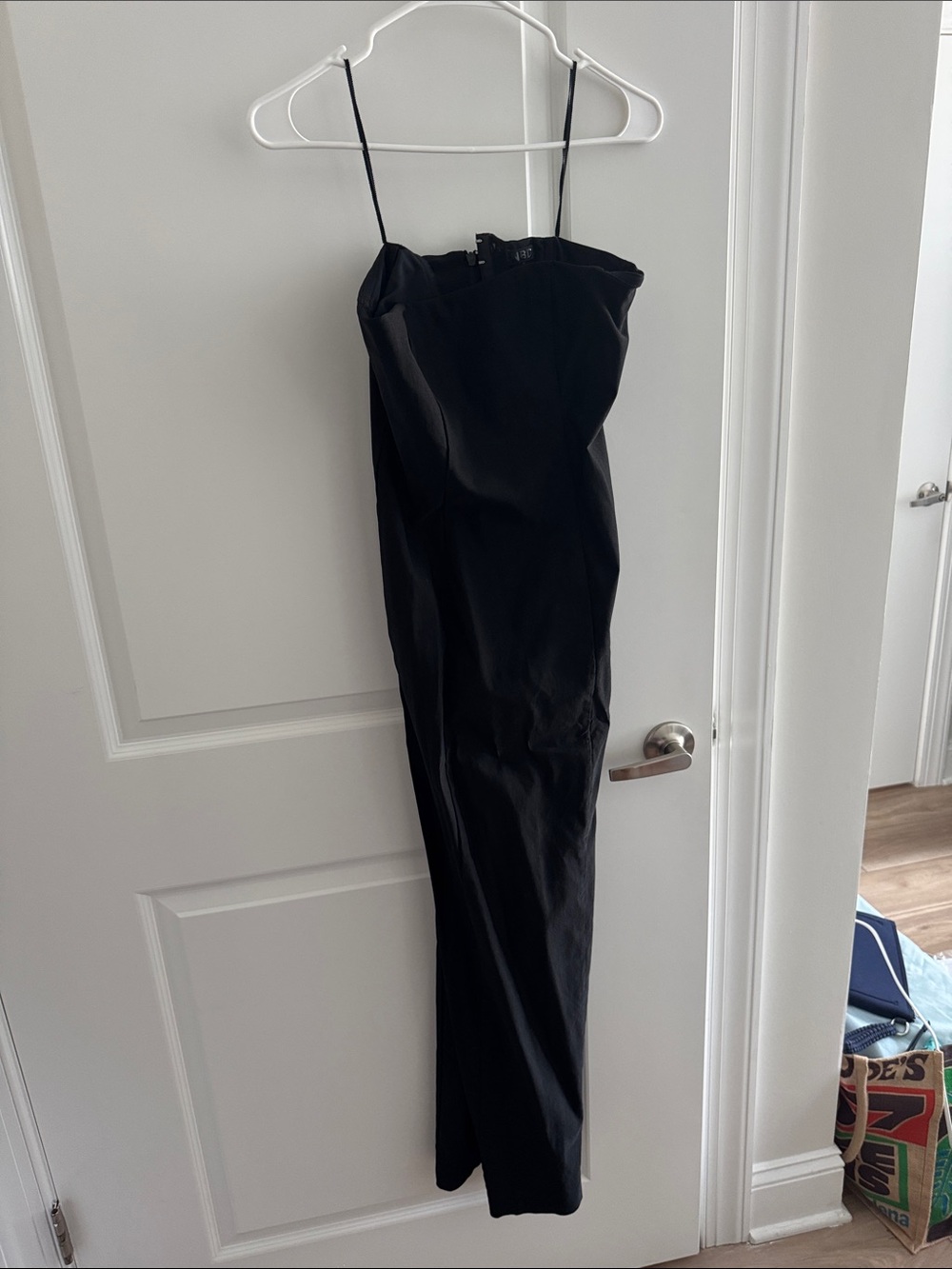 NBD Domini Black Strapless Dress with Spaghetti Straps